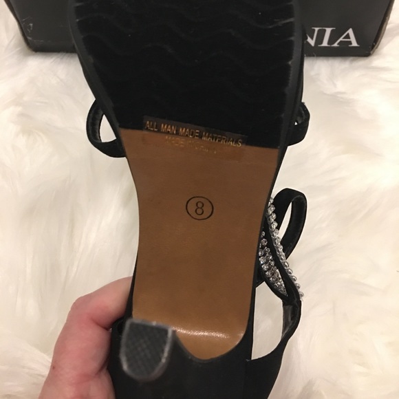 Lasonia High Heels Black w/Rhinestone - Picture 7 of 14